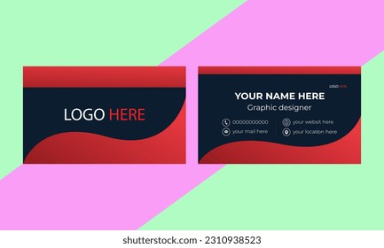  Modern And Elegant Red Professional Business Card Template