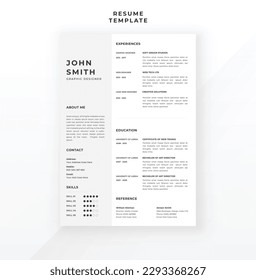 Modern elegant resume design template
