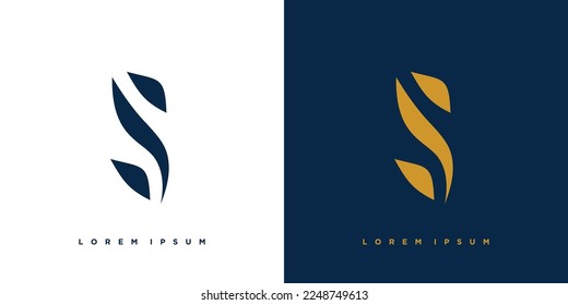Diseño del logotipo S moderno y elegante