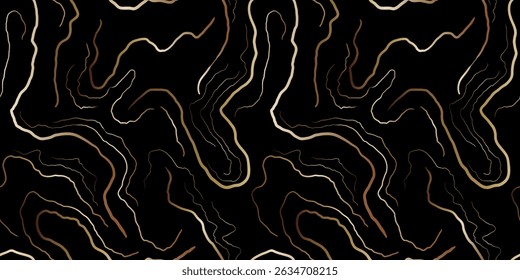 modern elegant seamless marble pattern noble gold black colors background for web design decor abstract wavy lines