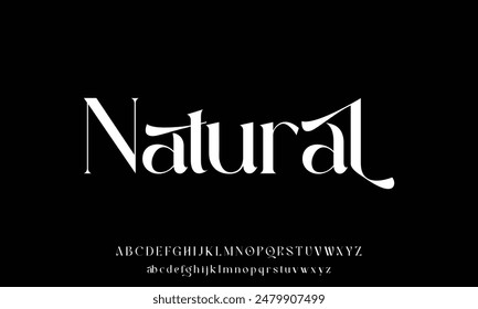 Modern Elegant Serif Alphabet Font for Fashion Brand