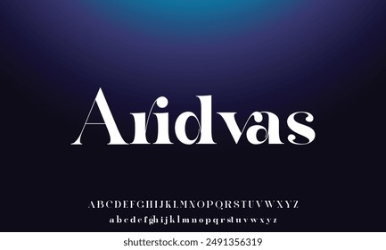 Modern Elegant Serif Alphabet Font