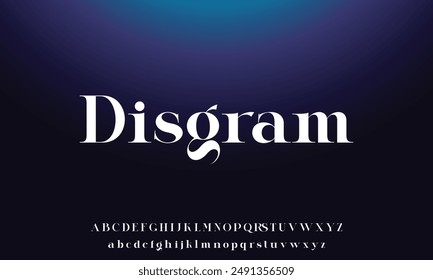 Modern Elegant Serif Alphabet Font