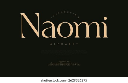 Modern elegant serif font with clean curves, perfect for logos, fashion, and editorial designs