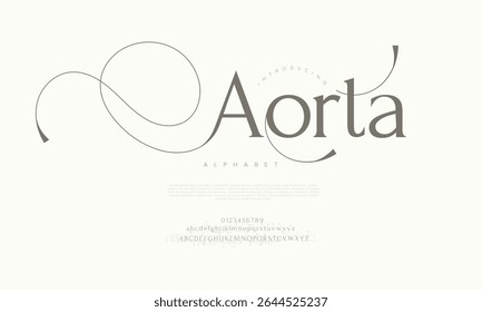Fonte moderna elegante serif com swashes luxuosos, perfeito para branding e design editorial