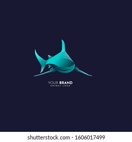 modern and elegant shark logo