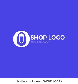 Diseño moderno y elegante del logotipo del vector de la tienda