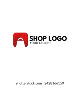 Diseño moderno y elegante del logotipo del vector de la tienda