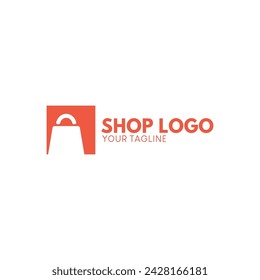 Diseño moderno y elegante del logotipo del vector de la tienda