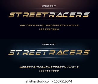 Modern, Elegant Silver and Golden Colored Metal Chrome Alphabet Font. Typography modern style gold font set for logo, Poster, Invitation. Vector illustration.