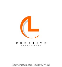 modern elegant simple letter L logo design. L swosh logo. suitable for business logos, companies, brands, marketing, shops, businesses, etc