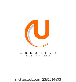 modern elegant simple letter U logo design. U swosh logo. suitable for business logos, companies, brands, marketing, shops, businesses, etc