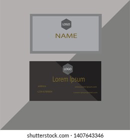 Modern Elegant Simple Plain Black Sleek Professional Business Cards.