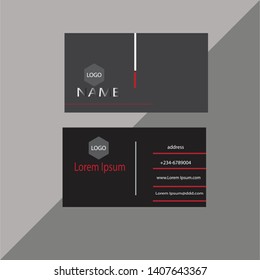 Modern Elegant Simple Plain Black Sleek Professional Business Cards.
