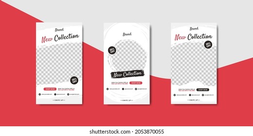Modern elegant social media banner post stories templates for beauty fashion