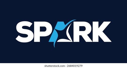 Plantilla de Vector de diseño de logotipo de chispa moderna y elegante