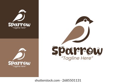 Modern and Elegant Sparrow Bird Logo for Digital and Print Branding