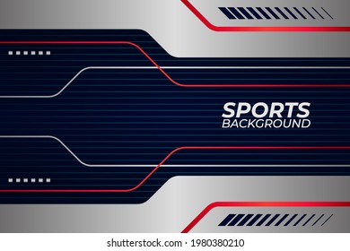 Modern Elegant Sports White and Blue with Red and Strip Background