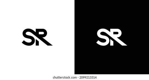 Modern and elegant SR initials logo design