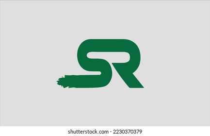 Modern and elegant SR initials logo design
