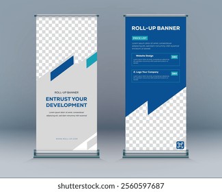 Modern Elegant Stand-up Banners  Rollup Banners Pullup Banners with simple shapes