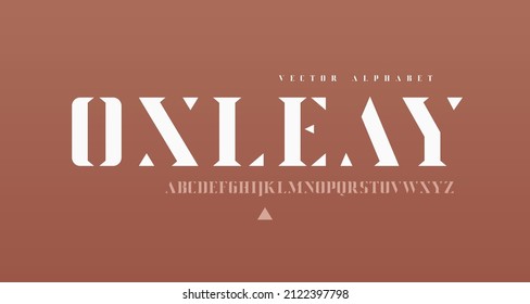 Modernes, elegantes Vektor-Alphabet, Großbuchstaben.