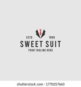 Modern Elegant Sweet Suit Logo Design