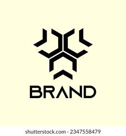 Modern and elegant three-shape abstract logo. Suitable for businesses in the technology and digital fields