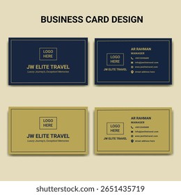 modern and elegant travel business card