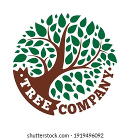 Modern and elegant tree logo design template. Vector and illustration.