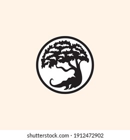 Modern and elegant tree logo. Natural design with well defined shapes