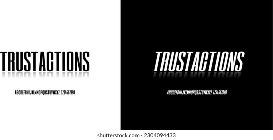 MODERN, ELEGANT, URBAN DISPLAY FONT ALPHABET VECTOR