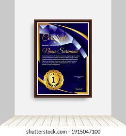 Modern and elegant value design diploma award certificate template background vector design, indoor illustration layout.