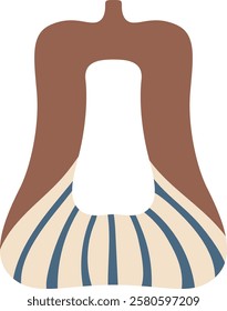Modern and elegant vase design featuring a unique shape with a striped pattern and solid color background, adding a touch of sophistication to any decor