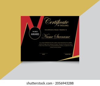 Modern elegant vector certificate template