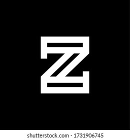 Moderner eleganter Vector Logo Letter Z. Z Letter Serif Design Vector