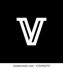 Modern Elegant Vector Logo Letter V. V Letter Serif Design Vector
