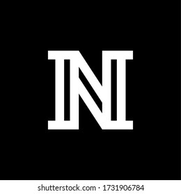 Moderne elegante Vector Logo Letter N. N Letter Serif Design Vector