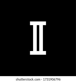 Modern Elegant Vector Logo Letter I. I Letter Serif Design Vector