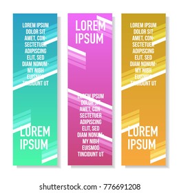 modern elegant vertical roll up colorful banner with geometric abstract shape for corporate business