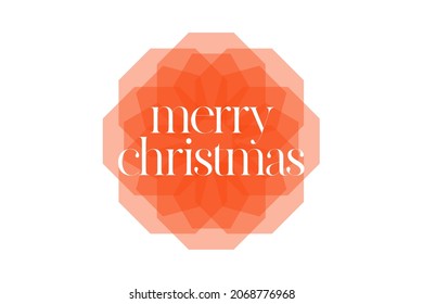 Modern, elegant, vibrant typographic design of a saying "Merry Christmas" in tones of red color. Cool, urban, trendy graphic design.
