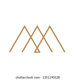 Modern elegant w logo