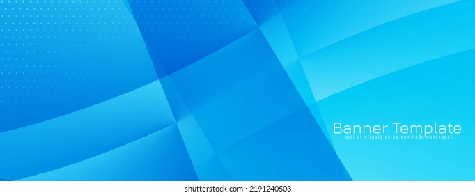 Moderno y elegante estilo de onda azul diseño de banner vector