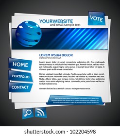 Modern and Elegant Website Template with globe