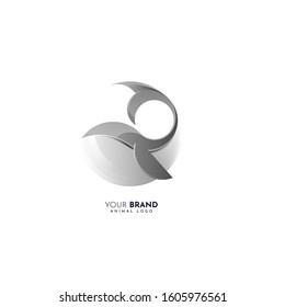 modern and elegant whale logo
