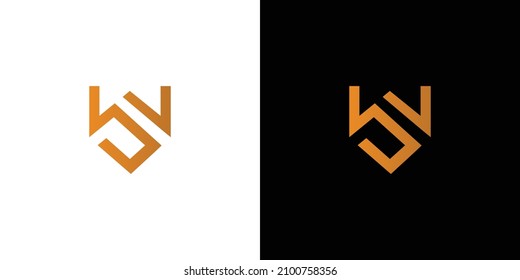 Modern and elegant WS initials logo design