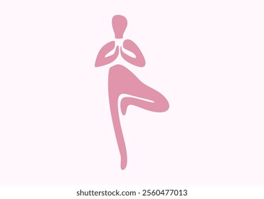 Modern and Elegant Yoga Day Creative with Woman in Pose Vector Illustration
