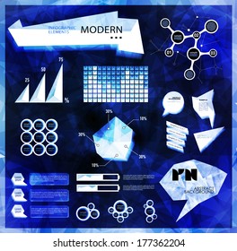 Modern elements of info graphics/ Information Graphics/abstract modern Label, bubble