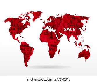 Modern elements of info graphics. Sale World Map 