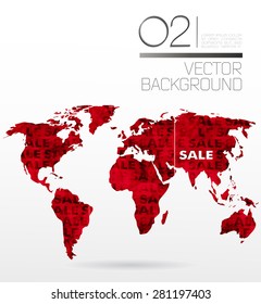 Modern elements of info graphics. Sale World Map 